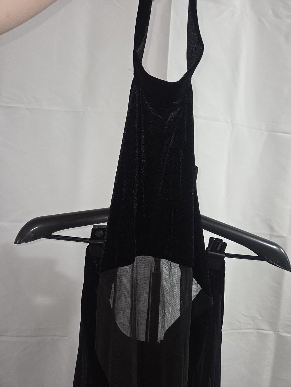 Women's XL Plus Size Black & Mesh Jumper Full Body Suit